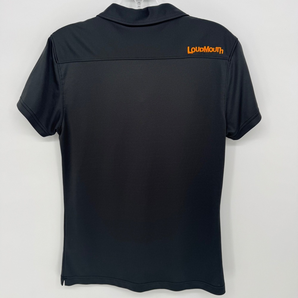Loudmouth Golf Women's Black Short Sleeve Polo Shirt  Logo Colorful‎ Collar L - Picture 3 of 6